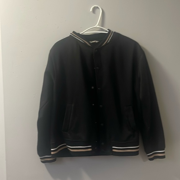 Black stripped Varsity Jacket - Picture 1 of 1